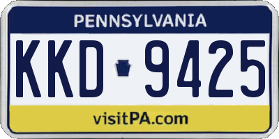 PA license plate KKD9425