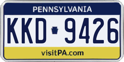 PA license plate KKD9426