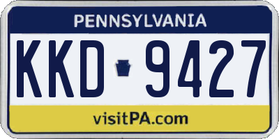 PA license plate KKD9427