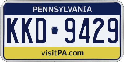 PA license plate KKD9429