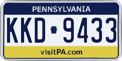 PA license plate KKD9433