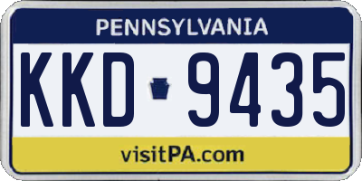PA license plate KKD9435