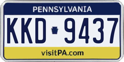 PA license plate KKD9437