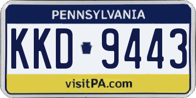 PA license plate KKD9443