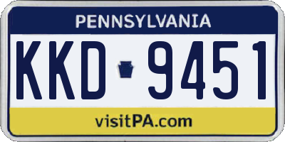 PA license plate KKD9451