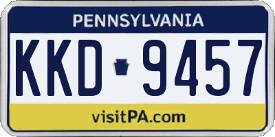 PA license plate KKD9457