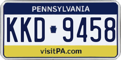 PA license plate KKD9458