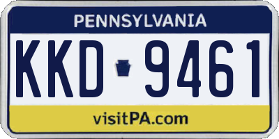 PA license plate KKD9461