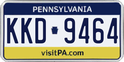 PA license plate KKD9464
