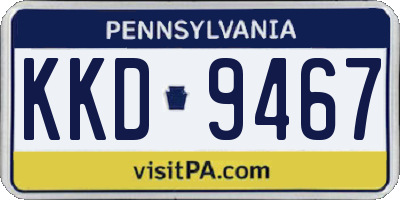 PA license plate KKD9467