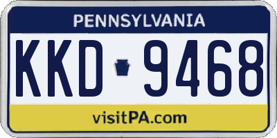 PA license plate KKD9468