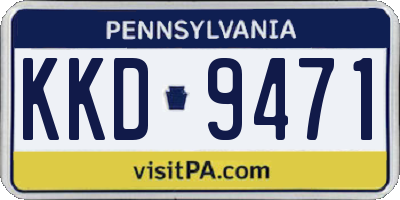 PA license plate KKD9471