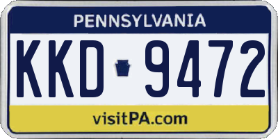 PA license plate KKD9472