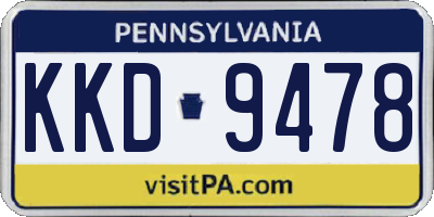 PA license plate KKD9478