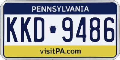 PA license plate KKD9486
