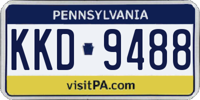 PA license plate KKD9488