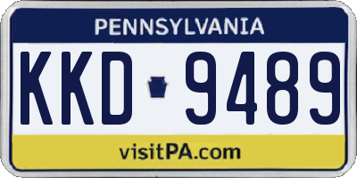 PA license plate KKD9489