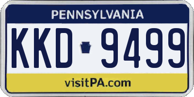PA license plate KKD9499