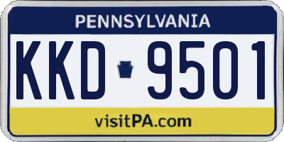 PA license plate KKD9501