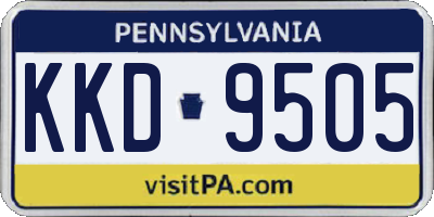 PA license plate KKD9505
