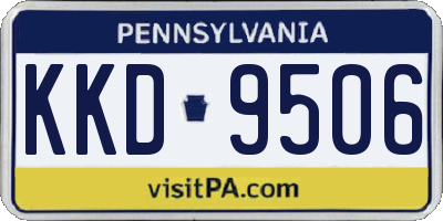 PA license plate KKD9506