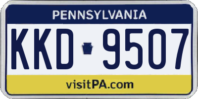 PA license plate KKD9507