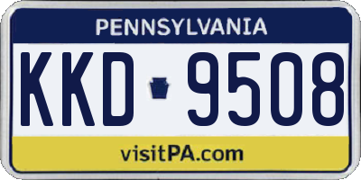 PA license plate KKD9508