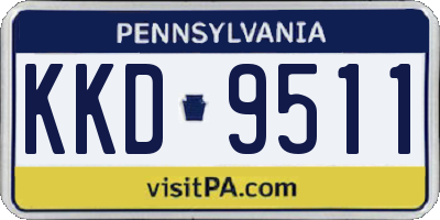 PA license plate KKD9511