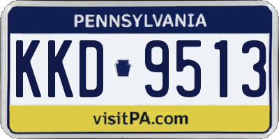 PA license plate KKD9513
