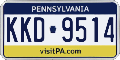 PA license plate KKD9514