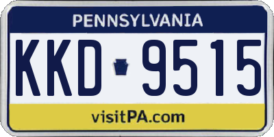 PA license plate KKD9515