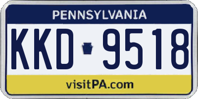 PA license plate KKD9518