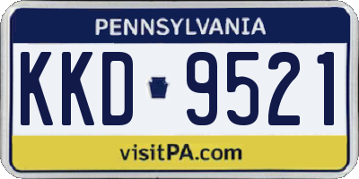 PA license plate KKD9521