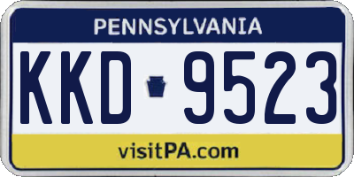 PA license plate KKD9523