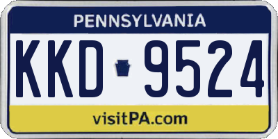 PA license plate KKD9524