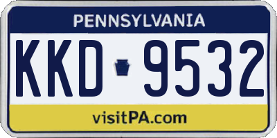 PA license plate KKD9532