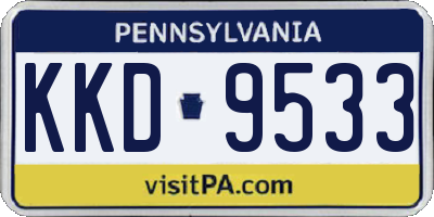 PA license plate KKD9533
