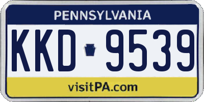 PA license plate KKD9539