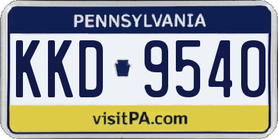 PA license plate KKD9540
