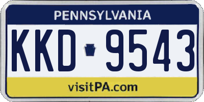 PA license plate KKD9543