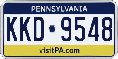 PA license plate KKD9548