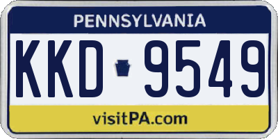 PA license plate KKD9549