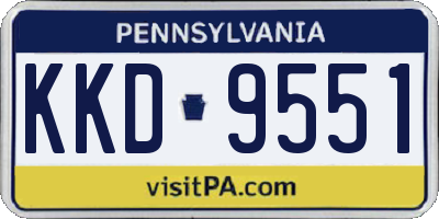 PA license plate KKD9551