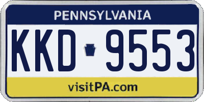 PA license plate KKD9553