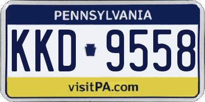 PA license plate KKD9558