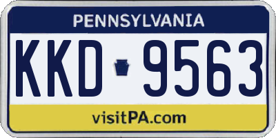 PA license plate KKD9563