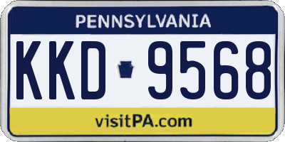 PA license plate KKD9568