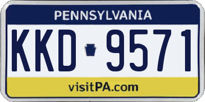 PA license plate KKD9571