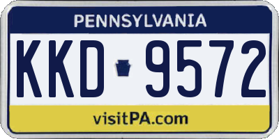 PA license plate KKD9572