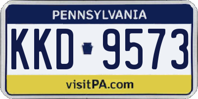 PA license plate KKD9573